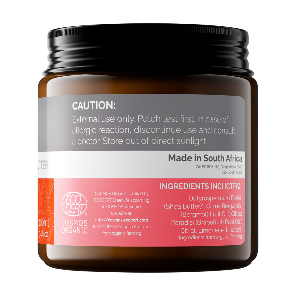 Organic Shea Butter - Citrus Scented 100ml